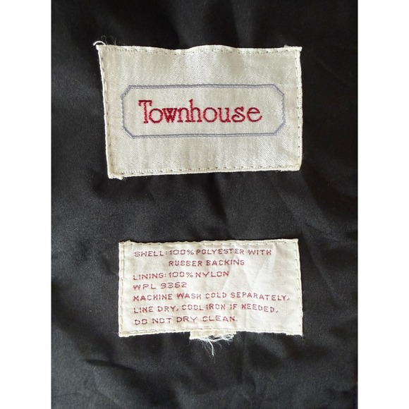 Townhouse Black Midi Trench Coat Long Sleeve Belted Full Button Women's Sz L - Picture 5 of 7